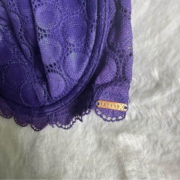 Savage x Fenty Mod on the Moon Fashion Bra Purple Size 34D - Picture 3 of 9